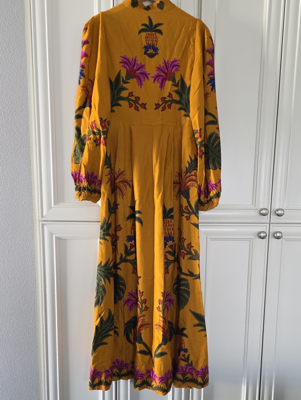 NWT FARM RIO | $285 Yellow Tropical Tapestry Maxi Dress - Picture 12 of 12